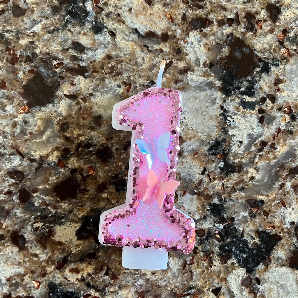 Girls First Birthday Decor, Banner & Cake Candle - Picture 5 of 5